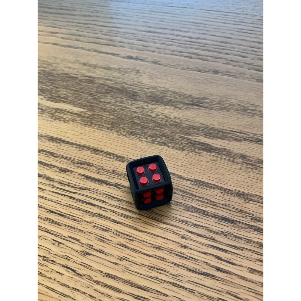 Black and‎ red Lego die for Lego game
